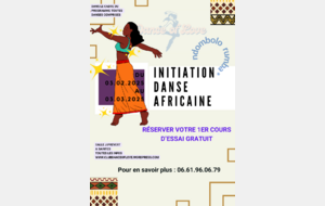 Initiation danse africaine (3 cours) Programme TDC